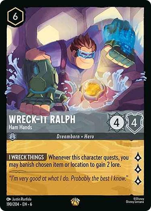 Wreck-It Ralph - Ham Hands (190/204) - Azurite Sea (6) - Foil