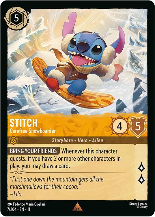 Stitch - Carefree Snowboarder (7/2094) - Winterspell (11) - Foil