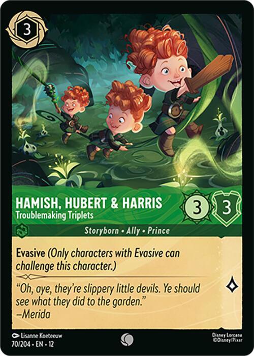 Hamish, Hubert & Harris - Troublemaking Triplets (70/204) - Wilds Unknown (12) - Foil