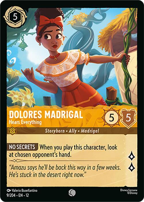 Dolores Madrigal - Hears Everything (9/204) - Wilds Unknown (12) - Foil