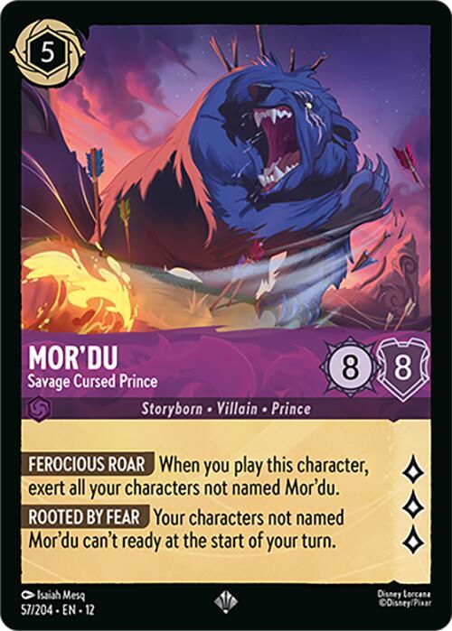 Mor'du - Savage Cursed Prince (57/204) - Wilds Unknown (12) - Foil
