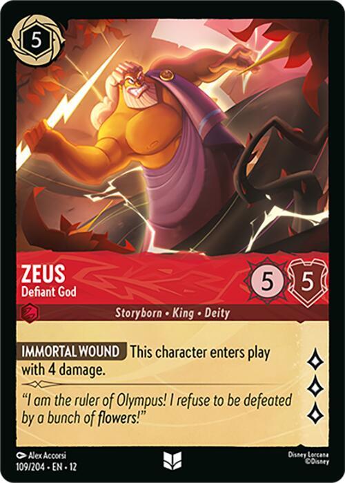 Zeus - Defiant God (109/204) - Wilds Unknown (12) - Foil