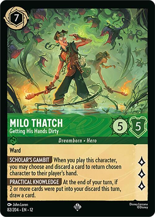 Milo Thatch - Getting His Hands Dirty (82/204) - Wilds Unknown (12) - Foil