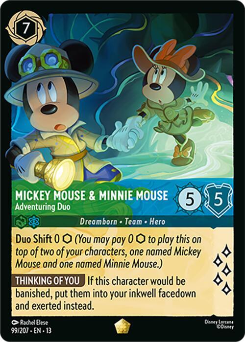Mickey Mouse & Minnie Mouse - Adventuring Duo (99/207) - Attack of the Vine! (13) - Foil