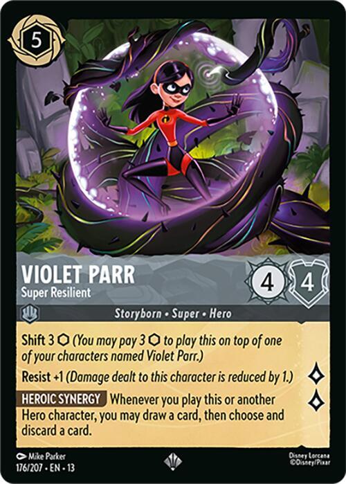 Violet Parr - Super Resilient (176/207) - Attack of the Vine! (13) - Foil