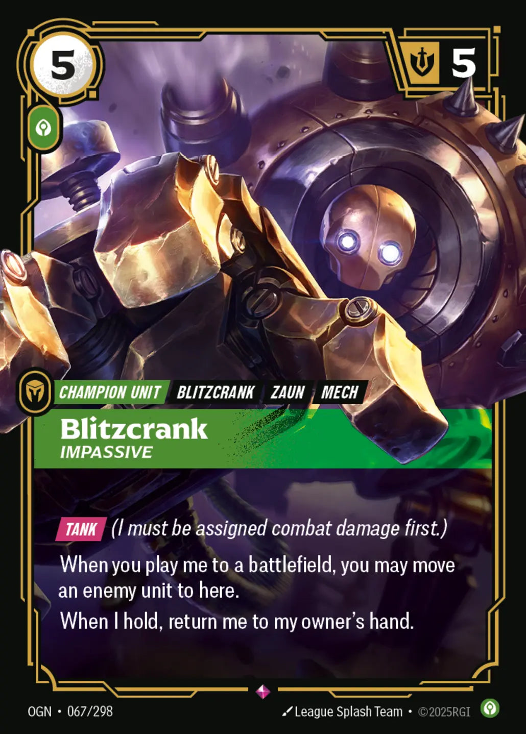 Blitzcrank, Impassive (067/298) - OGN