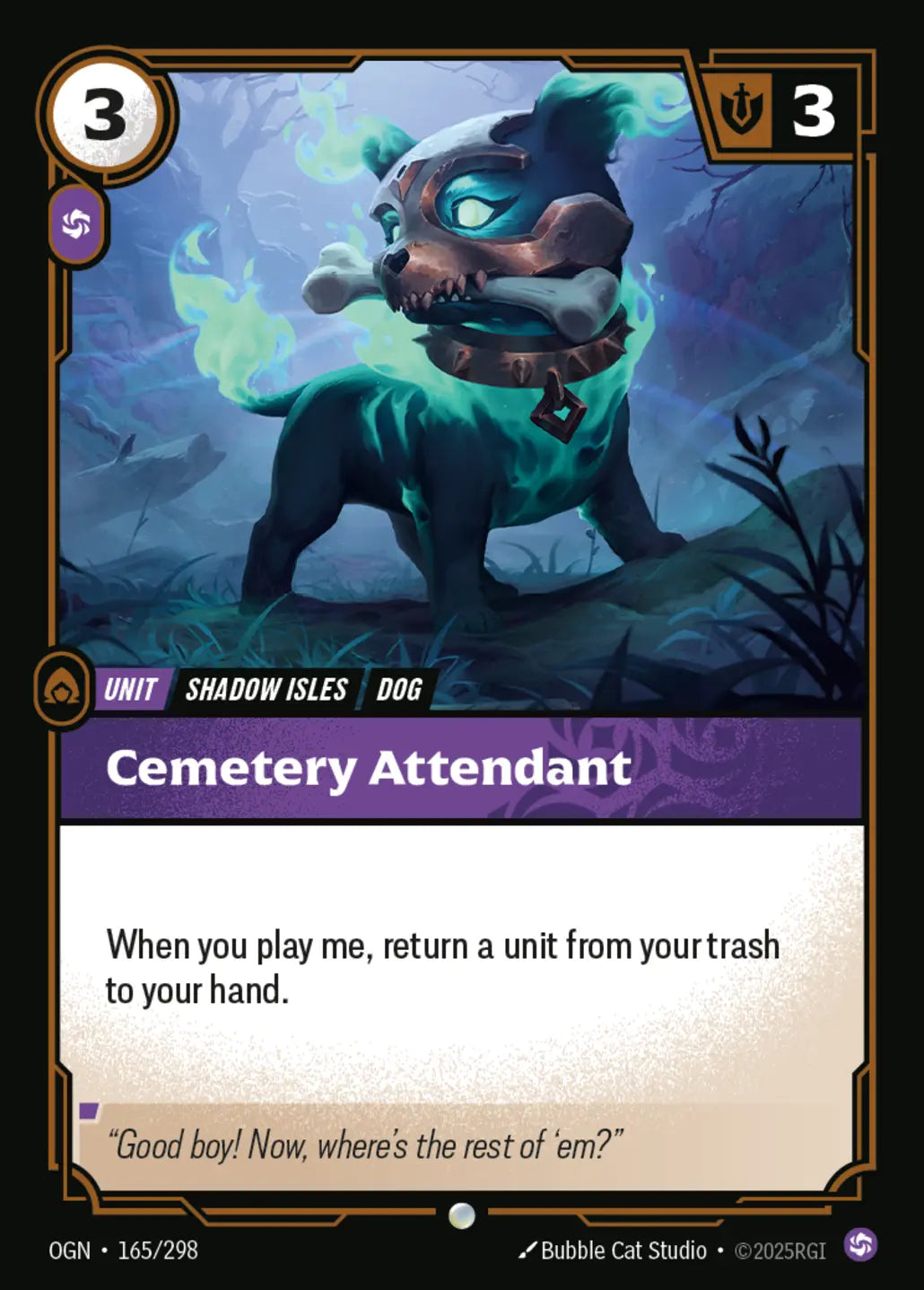 Cemetery Attendant (165/298) - OGN - Foil