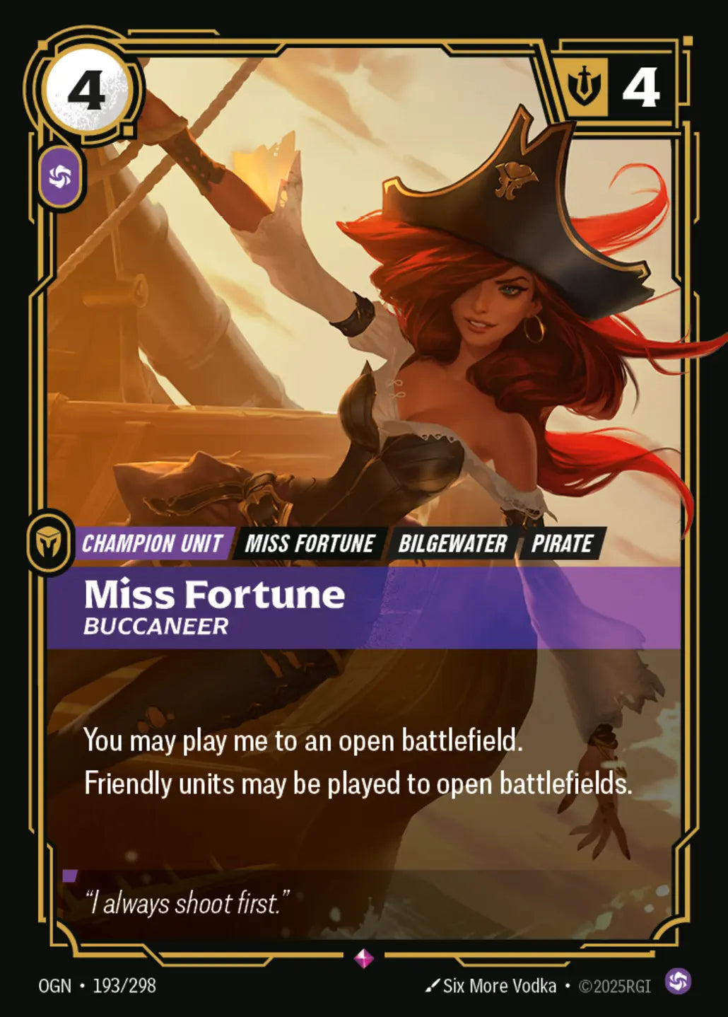Miss Fortune, Buccaneer (193/298) - OGN
