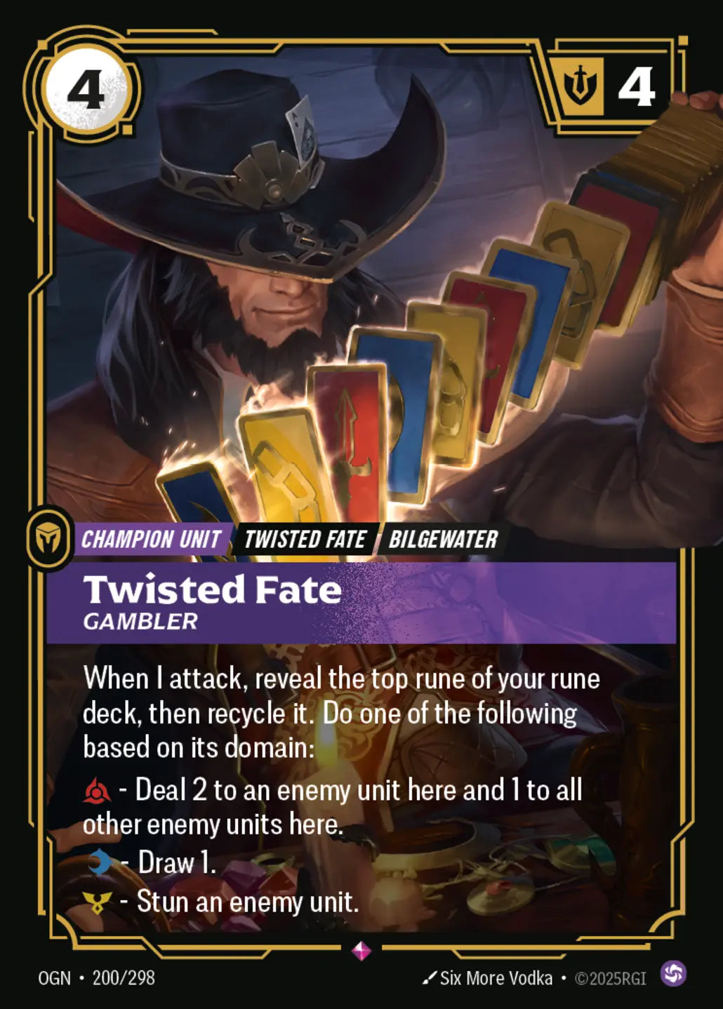 Twisted Fate, Gambler (200/298) - OGN