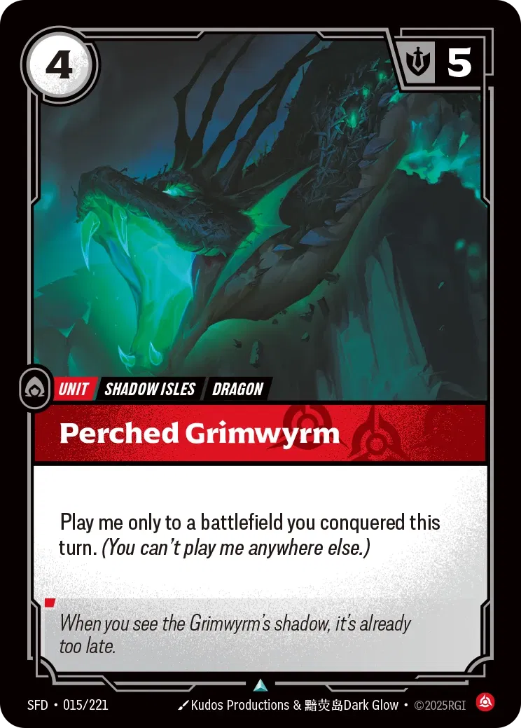 Perched Grimwyrm (015/221) - SFD