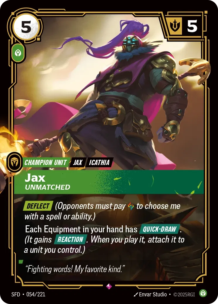 Jax, Unmatched (054/221) - SFD