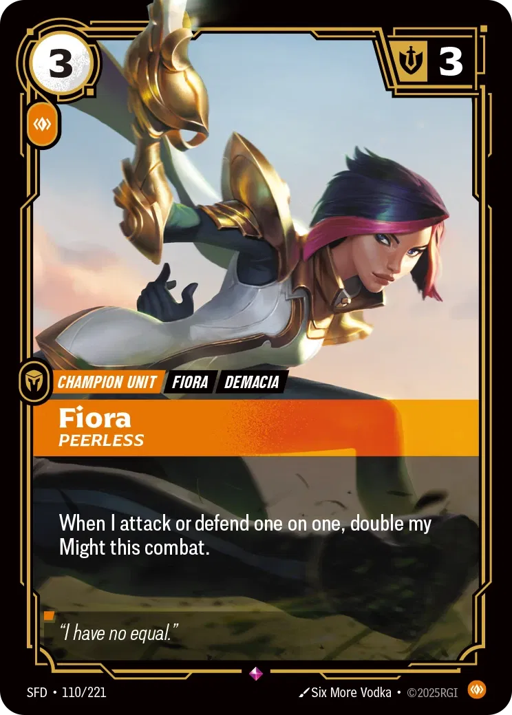 Fiora, Peerless (110/221) - SFD