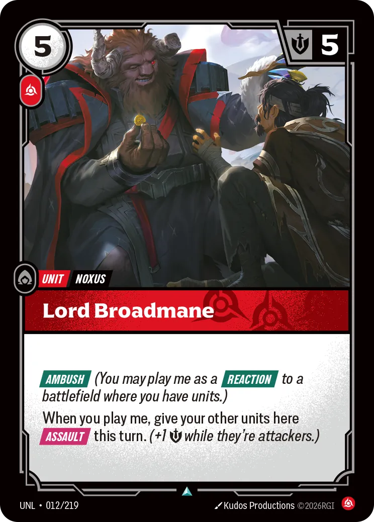 Lord Broadmane (012/219) - UNL