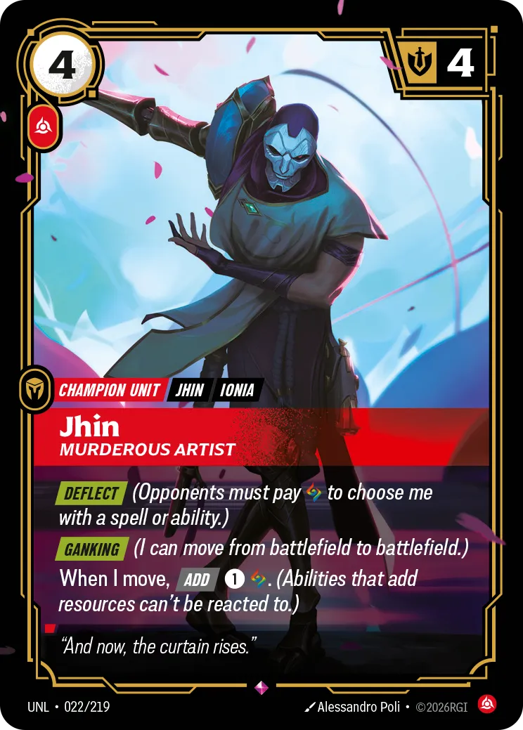 Jhin, Murderous Artist (022/219) - UNL