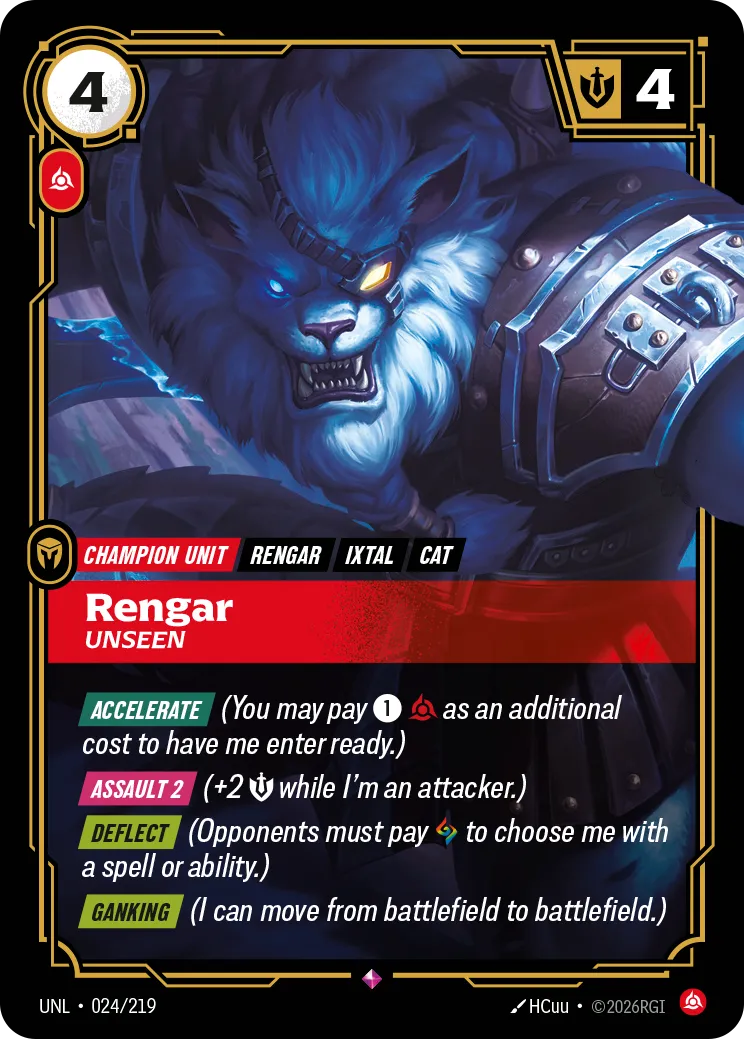 Rengar, Unseen (024/219) - UNL
