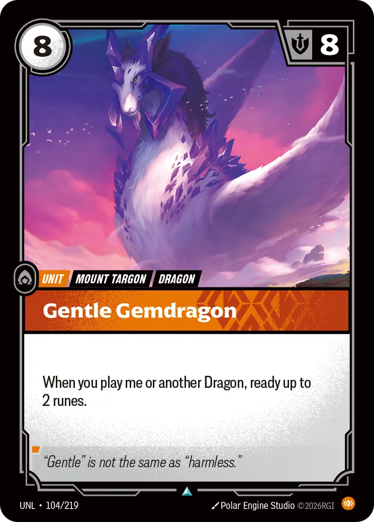 Gentle Gemdragon (104/219) - UNL
