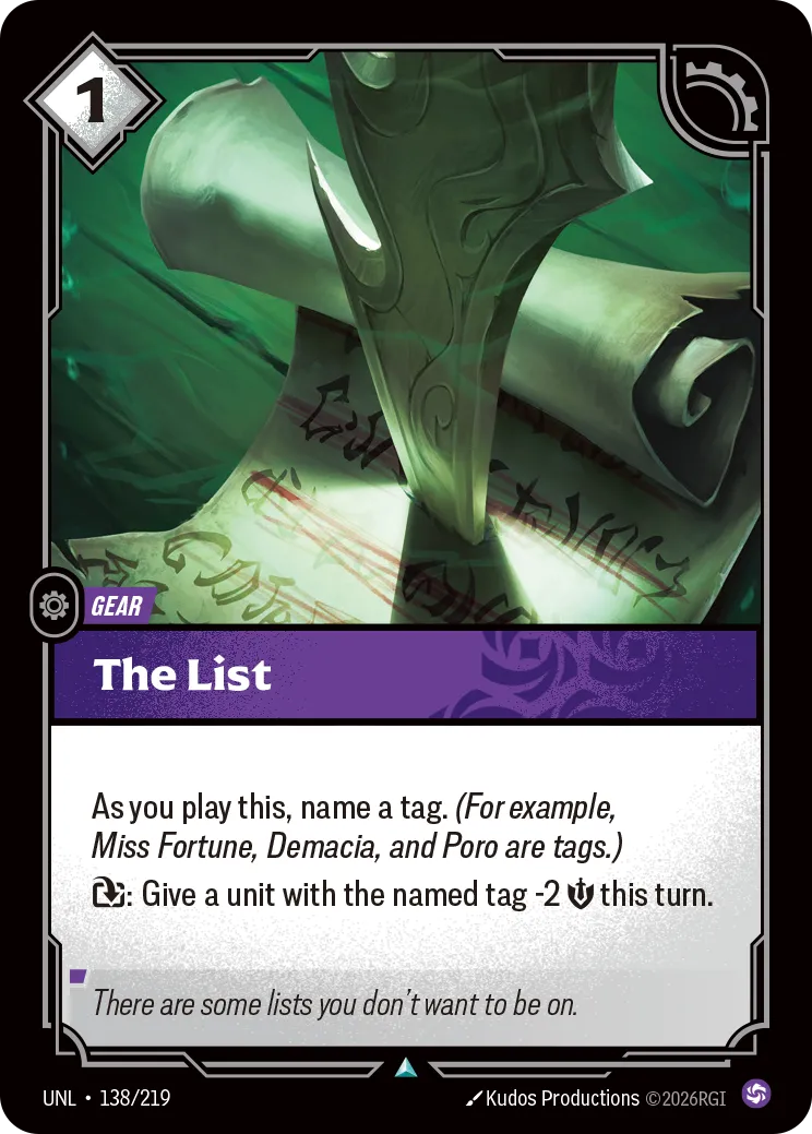 The List (138/219) - UNL