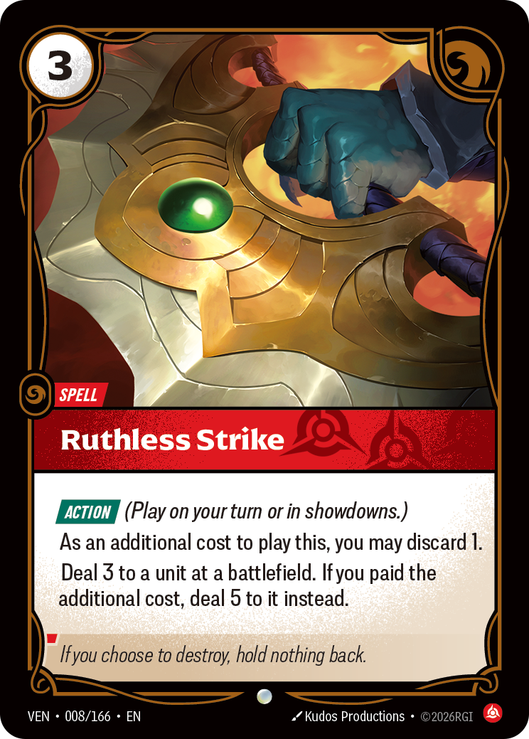 Ruthless Strike (008/166) - VEN - Foil