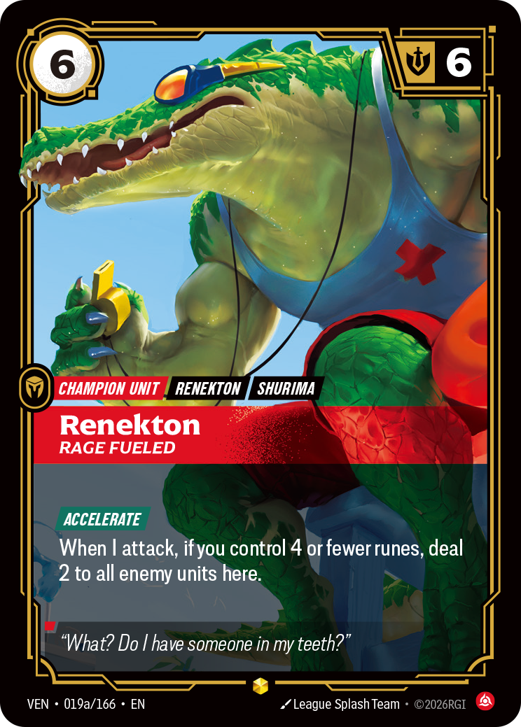 Renekton, Rage Fueled (019a/166) - VEN