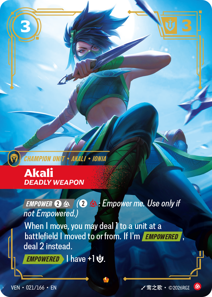 Akali, Deadly Weapon (021/166) - VEN