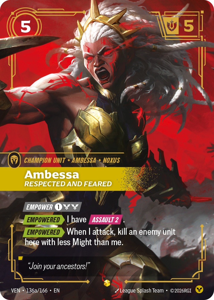 Ambessa, Respected and Feared (136a/166) - VEN
